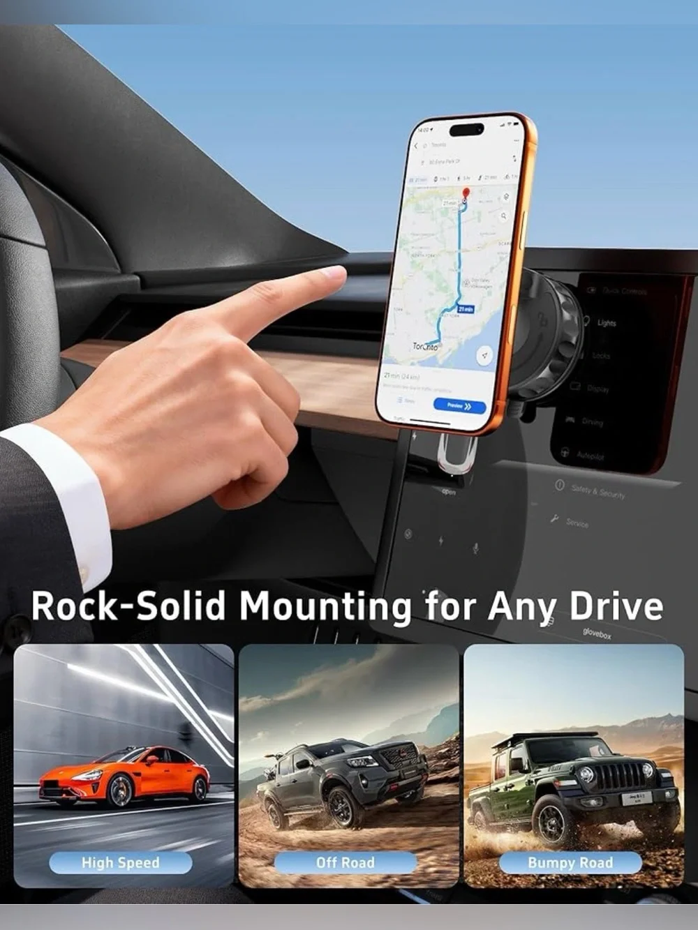 Car Phone Holder for Magsafe [125+ LB Strongest Suction]